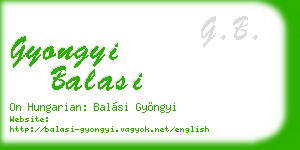 gyongyi balasi business card