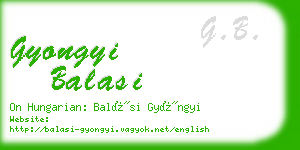 gyongyi balasi business card